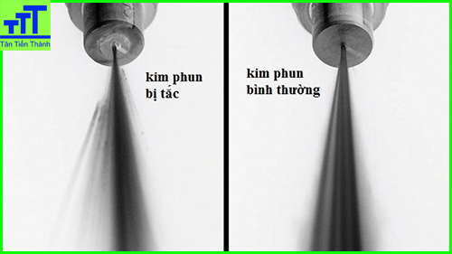 Kim phun trước và sau khi vệ sinh